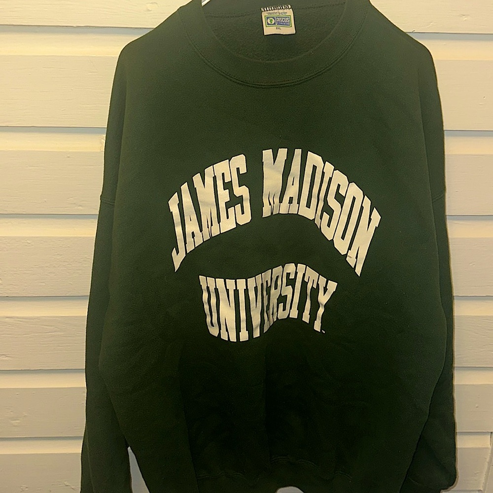 Dark green JMU crewneck